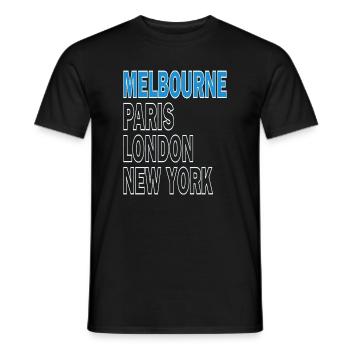 Tennis Turnier Melbourne Paris London New York - Männer T-Shirt - Schwarz - Vorne - AI Model Male 178 light (178cm)