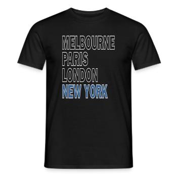 Grand tournoi de tennis à New York - T-shirt homme - noir - Devant - AI Model Male 178 light (178cm)