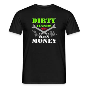 Tournevis de réglage de voiture Chemise culte Mains sales (25) - T-shirt homme - noir - Devant - AI Model Male 178 light (178cm)