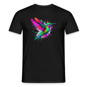 Hummingbird - Men's T-Shirt - black - Front - AI Model Male 178 light (178cm)