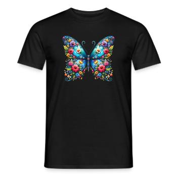 Schmetterling - Männer T-Shirt - Schwarz - Vorne - AI Model Male 178 light (178cm)