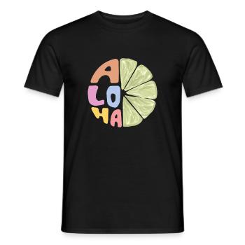 Aloha - T-shirt homme - noir - Devant - AI Model Male 178 light (178cm)