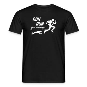 Fuir le chien - T-shirt homme - noir - Devant - AI Model Male 178 light (178cm)