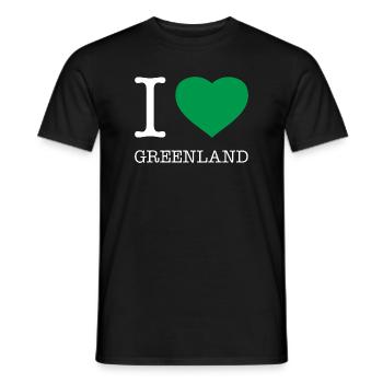 I LOVE GREENLAND Grönland - Männer T-Shirt - Schwarz - Vorne - AI Model Male 178 light (178cm)
