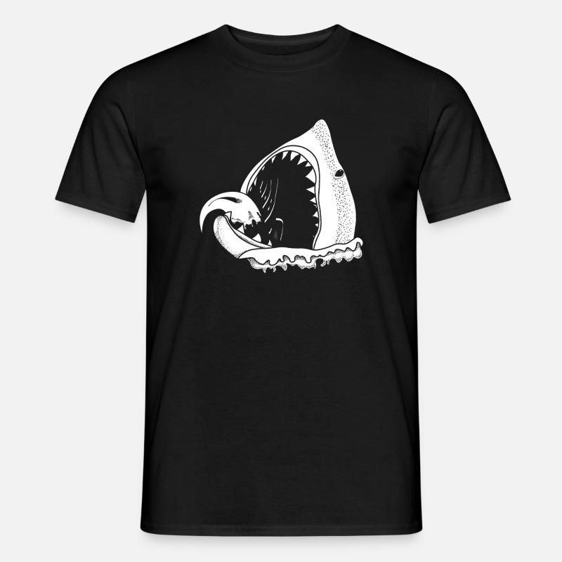 white shark - Männer T-Shirt - Schwarz