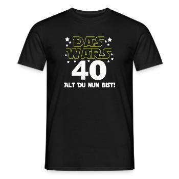 40e anniversaire, Cadeau d’anniversaire C’est tout (25) - T-shirt homme - noir - Devant - AI Model Male 178 light (178cm)