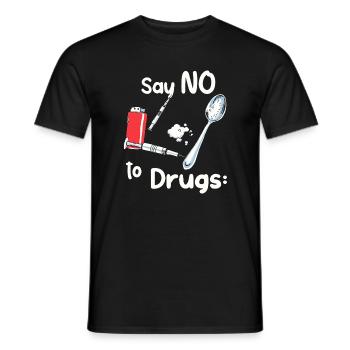 Dites NON à la drogue - T-shirt homme - noir - Devant - AI Model Male 178 light (178cm)