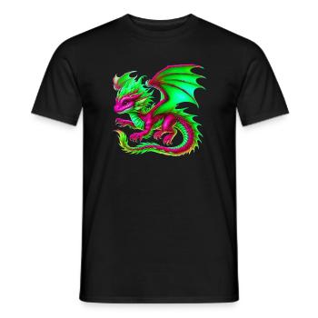 Dragon - Men's T-Shirt - black - Front - AI Model Male 178 light (178cm)