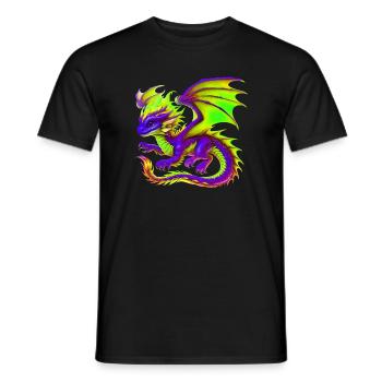 Dragon - Men's T-Shirt - black - Front - AI Model Male 178 light (178cm)