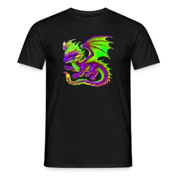 Dragon - Men's T-Shirt - black - Front - AI Model Male 178 light (178cm)