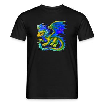 Dragon - Men's T-Shirt - black - Front - AI Model Male 178 light (178cm)