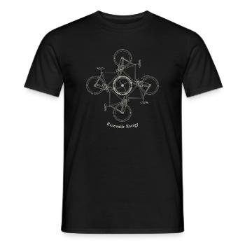 Énergie renouvelable du réseau cyclable - T-shirt homme - noir - Devant - AI Model Male 178 light (178cm)