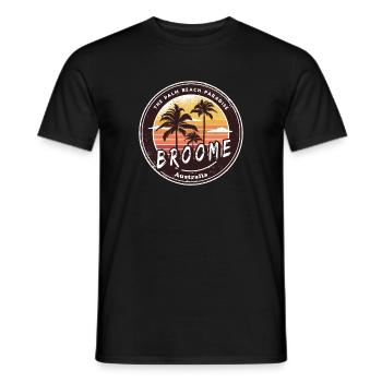 Broome Australien Palmen Strand Design - Männer T-Shirt - Schwarz - Vorne - AI Model Male 178 light (178cm)