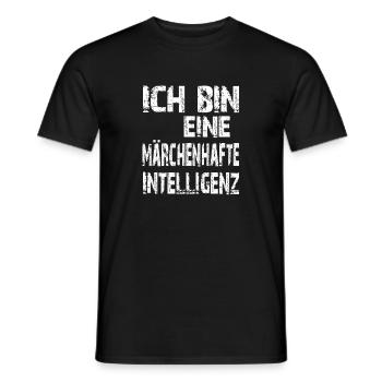 AI saying: I am a fairytale intelligence - Men's T-Shirt - black - Front - AI Model Male 178 light (178cm)