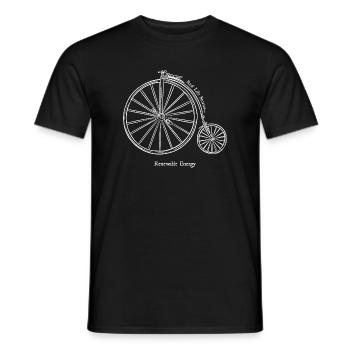 Vintage Bicycle Renewable Energy - Men's T-Shirt - black - Front - AI Model Male 178 light (178cm)