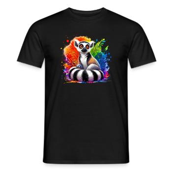 Lémurien - T-shirt homme - noir - Devant - AI Model Male 178 light (178cm)