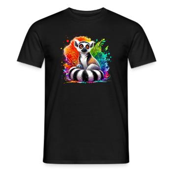 Lemur - Männer T-Shirt - Schwarz - Vorne - AI Model Male 178 light (178cm)