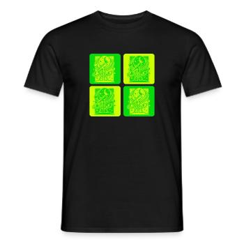 Design rétro d’astronomie - T-shirt homme - noir - Devant - AI Model Male 178 light (178cm)