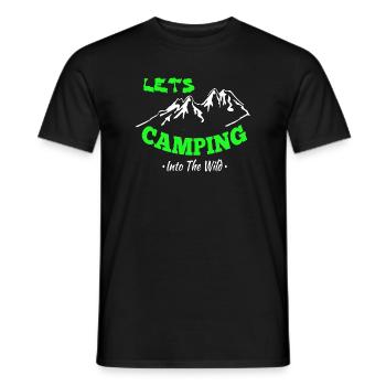 Camping Zelten Erlebnis in der Wildnis - Männer T-Shirt - Schwarz - Vorne - AI Model Male 178 light (178cm)