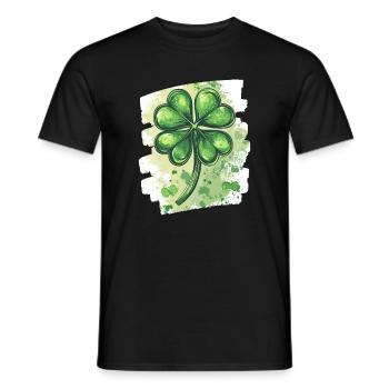 Trèfle de la Saint-Patrick - T-shirt homme - noir - Devant - AI Model Male 178 light (178cm)