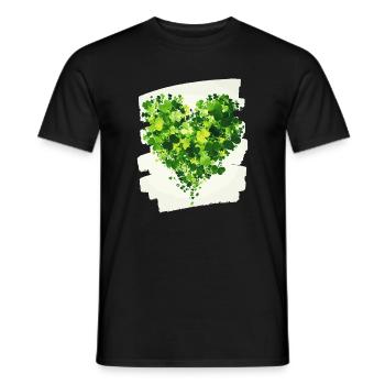 Saint-Patrick Shamrock Heart - T-shirt homme - noir - Devant - AI Model Male 178 light (178cm)