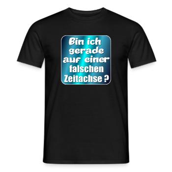 SIMULATION REALITÄT FALSCHE ZEITACHSE - Männer T-Shirt - Schwarz - Vorne - AI Model Male 178 light (178cm)