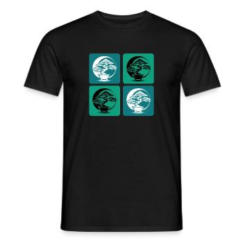 Bonsai Yin Yang - Men's T-Shirt - black - Front - AI Model Male 178 light (178cm)