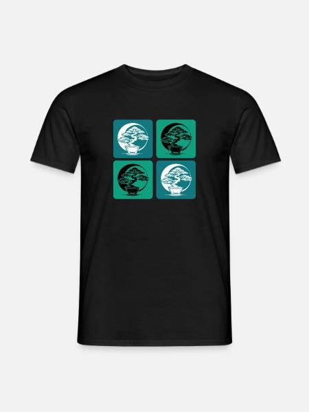 Bonsai Yin Yang - Men's T-Shirt - black