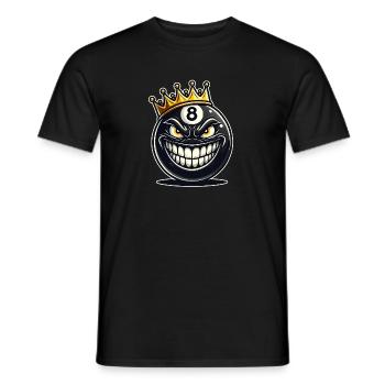Billiards King - Men's T-Shirt - black - Front - AI Model Male 178 light (178cm)