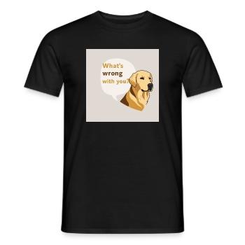 Golden Retriever - What ́s Wrong With You - Men's T-Shirt - black - Front - AI Model Male 178 light (178cm)