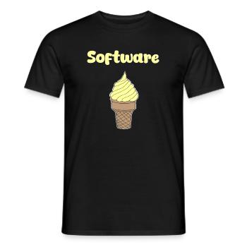 Software Eis Vanille - Männer T-Shirt - Schwarz - Vorne - AI Model Male 178 light (178cm)