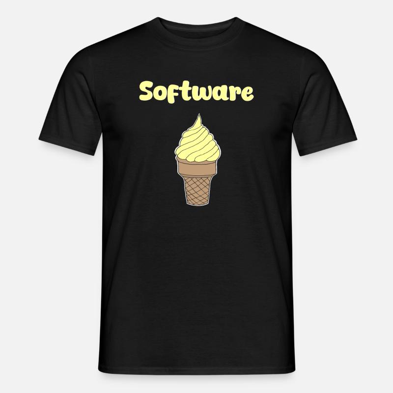 Software Eis Vanille - Männer T-Shirt - Schwarz