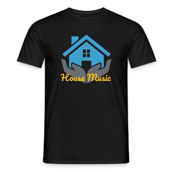 Geometrisches Haus mit Stil - Männer T-Shirt - Schwarz - Vorne - AI Model Male 178 light (178cm)