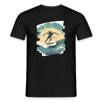 Surfer - Männer T-Shirt - Schwarz - Vorne - AI Model Male 178 light (178cm)