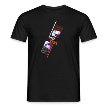 Univers Jeux Fusion Contrôleurs - T-shirt homme - noir - Devant - AI Model Male 178 light (178cm)