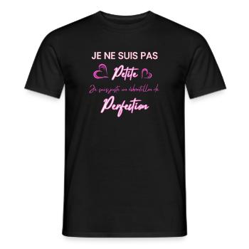 Je ne suis pas Petite Perfection - T-shirt homme - noir - Devant - AI Model Male 178 light (178cm)