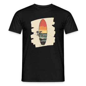 Surfboard - Men's T-Shirt - black - Front - AI Model Male 178 light (178cm)
