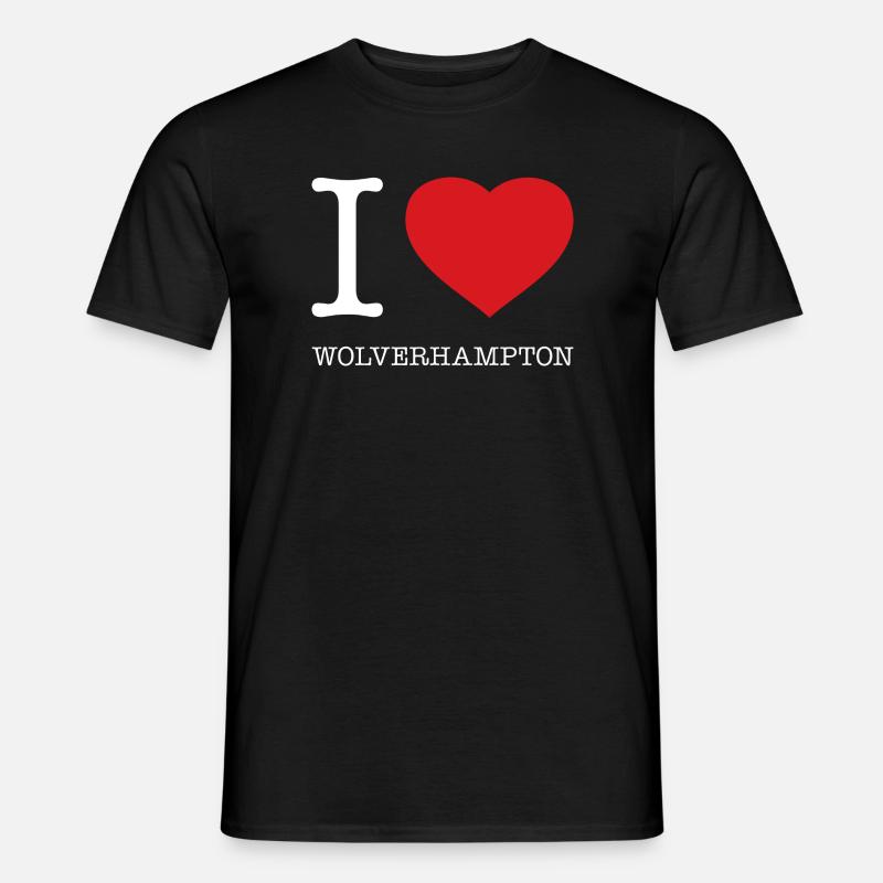 I LOVE WOLVERHAMPTON - Männer T-Shirt - Schwarz