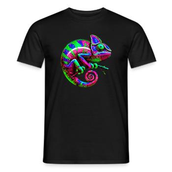 Chameleon - Men's T-Shirt - black - Front - AI Model Male 178 light (178cm)