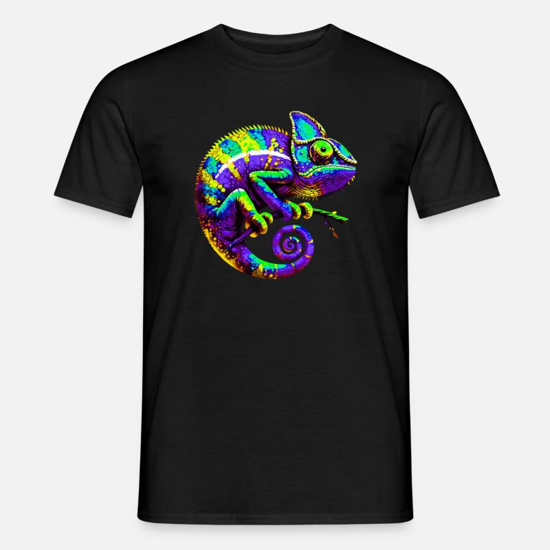 Chamäleon - Männer T-Shirt - Schwarz