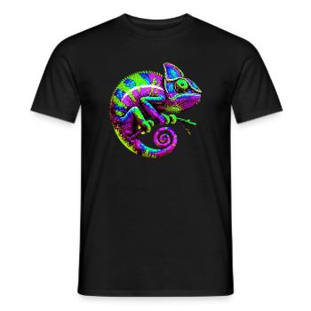 Caméléon - T-shirt homme - noir - Devant - AI Model Male 178 light (178cm)