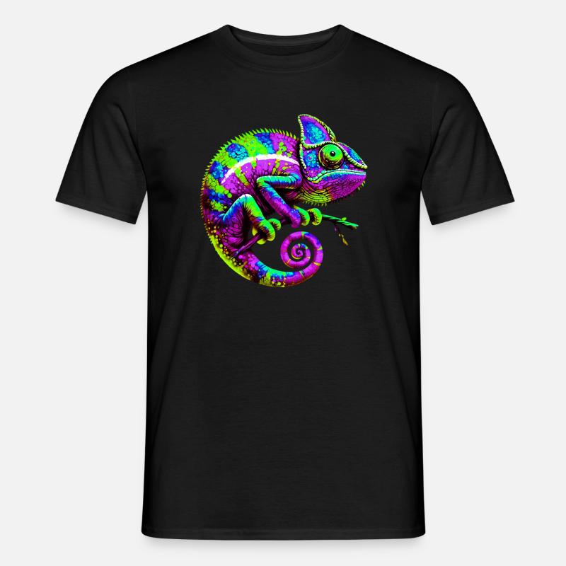Chamäleon - Männer T-Shirt - Schwarz