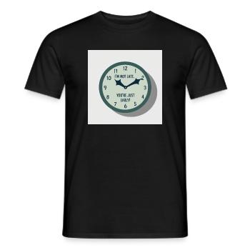 Ich bin nicht zu spät - Du bist einfach zu früh - Männer T-Shirt - Schwarz - Vorne - AI Model Male 178 light (178cm)