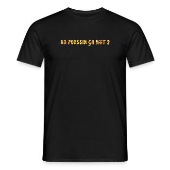 Leopard text on black background - Men's T-Shirt - black - Front - AI Model Male 178 light (178cm)