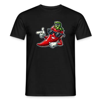 Cool chili - Men's T-Shirt - black - Front - AI Model Male 178 light (178cm)