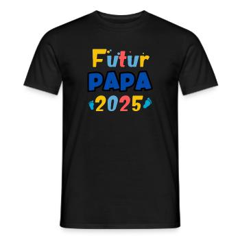 Future Dad 2025 Rainbow - Men's T-Shirt - black - Front - AI Model Male 178 light (178cm)