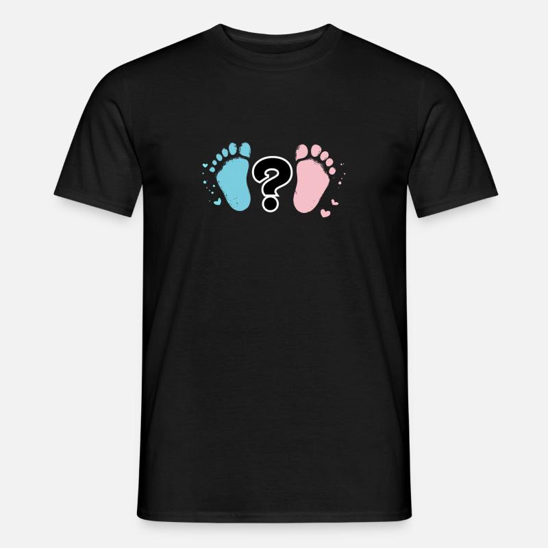 Empreintes Bébé Pastel et Question - T-shirt homme - noir