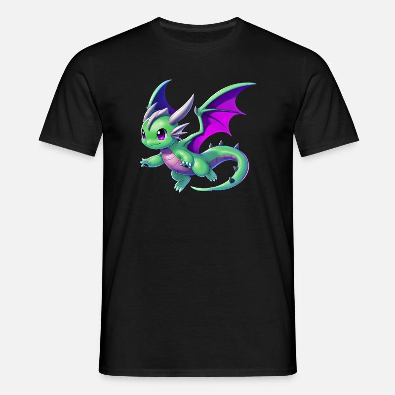 Drache - Männer T-Shirt - Schwarz
