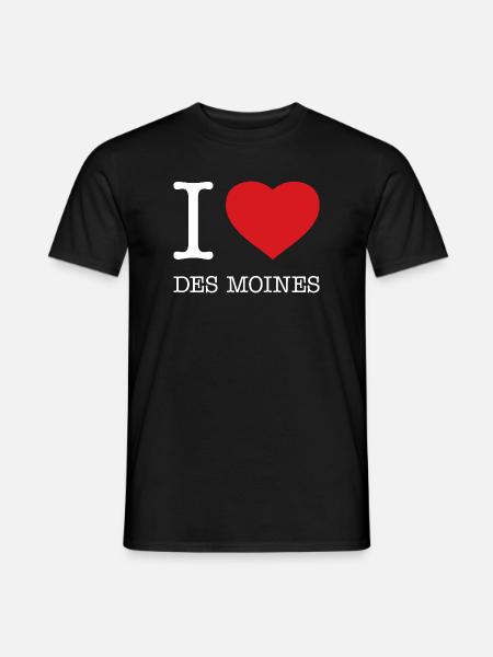 I LOVE DES MOINES - Men's T-Shirt - black