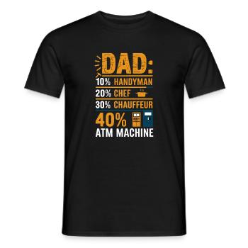 Funny Dad’s Job - Father's Day Gift - T-shirt homme - noir - Devant - AI Model Male 178 light (178cm)